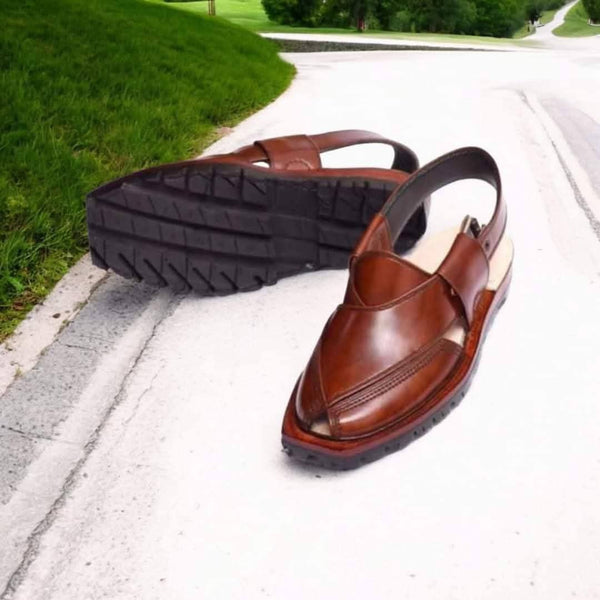 🔥 Premium Handmade Mustard Norozi Chappal – Leather Upper &amp; Tire Sole 🔥